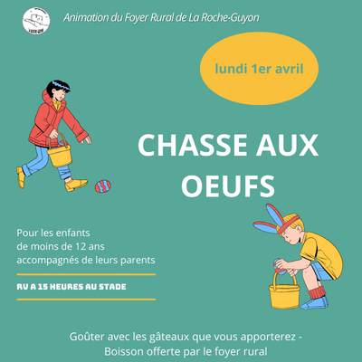 Chasse aux oeufs flyer 400 x 400 px