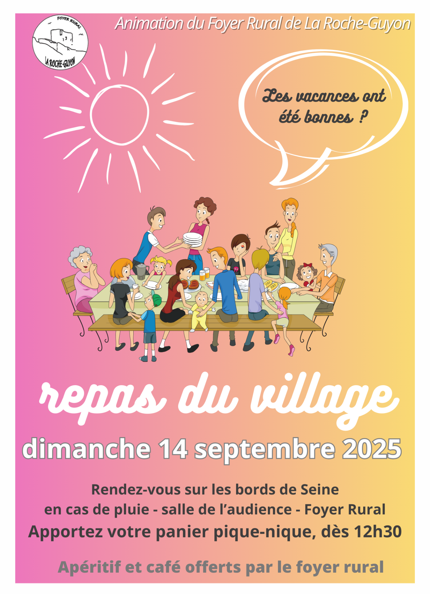 Repas village rentree 21 29 cm